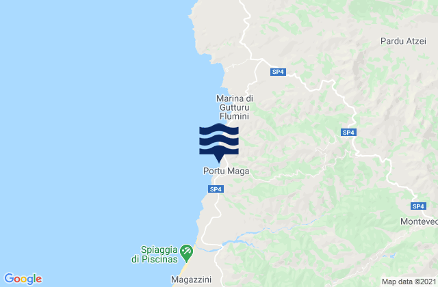 Arbus, Italyの潮見表地図