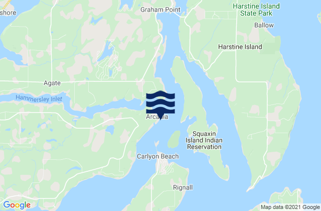 Arcadia Totten Inlet, United Statesの潮見表地図