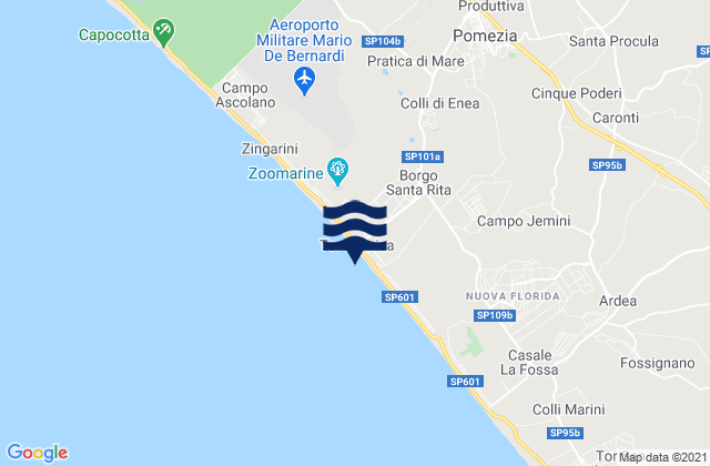 Area Produttiva, Italyの潮見表地図