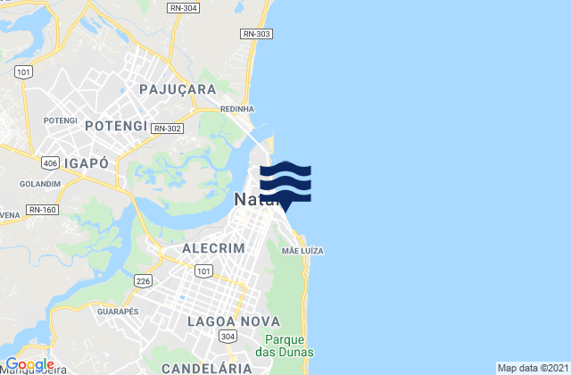 Areia Preta, Brazilの潮見表地図