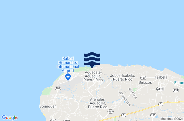 Arenales Barrio, Puerto Ricoの潮見表地図