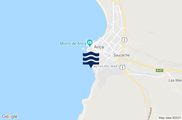 Arenillas Negras, Chileの潮見表地図