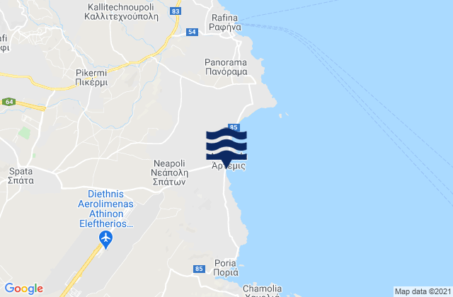 Argithéa, Greeceの潮見表地図