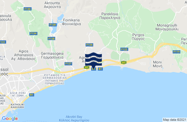 Armenochóri, Cyprusの潮見表地図