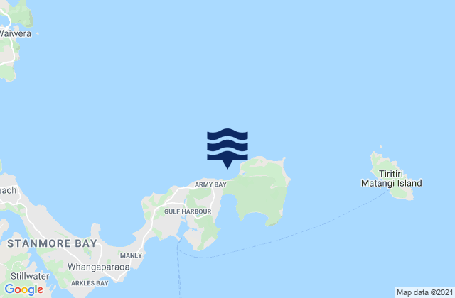 Army Bay, New Zealandの潮見表地図