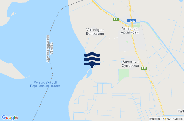 Armyansk, Ukraineの潮見表地図