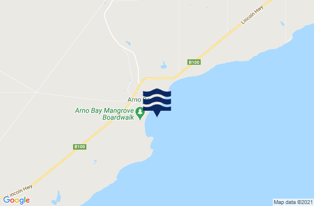 Arno Bay, Australiaの潮見表地図