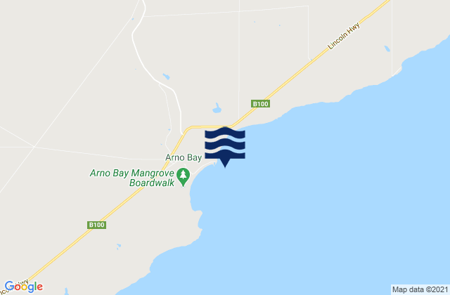 Arno Bay, Australiaの潮見表地図
