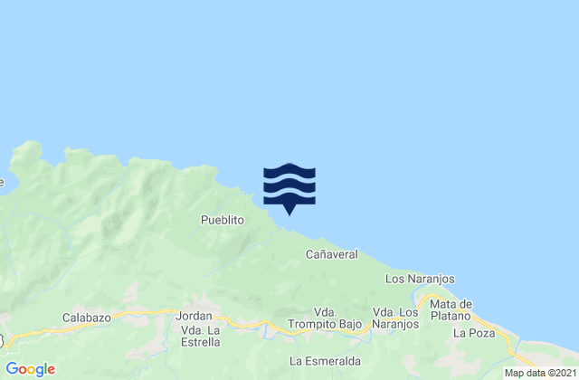 Arrecifes, Colombiaの潮見表地図