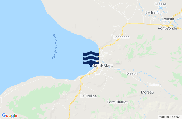 Arrondissement de Saint-Marc, Haitiの潮見表地図