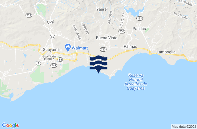 Arroyo, Puerto Ricoの潮見表地図