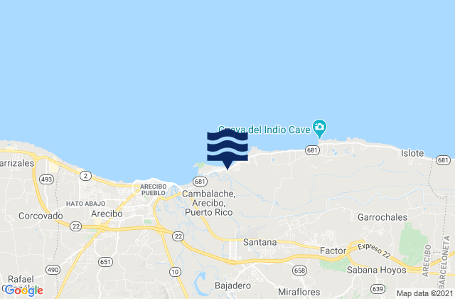 Arrozal Barrio, Puerto Ricoの潮見表地図