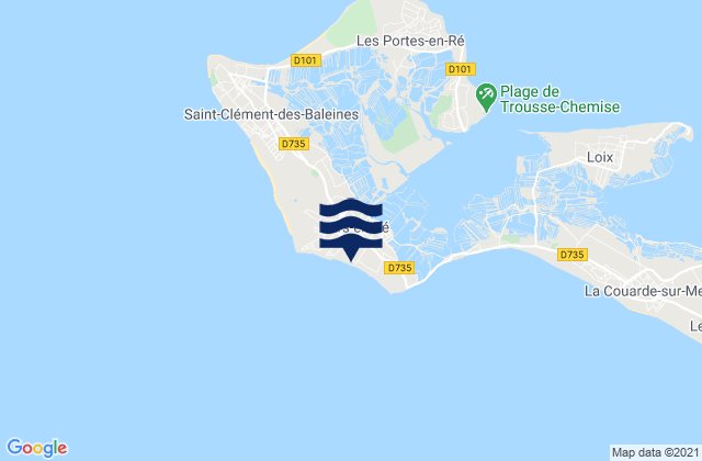 Ars-en-Ré, Franceの潮見表地図