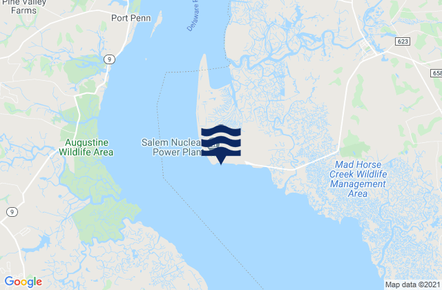 Artificial Island (Salem Nuclear Plant), United Statesの潮見表地図