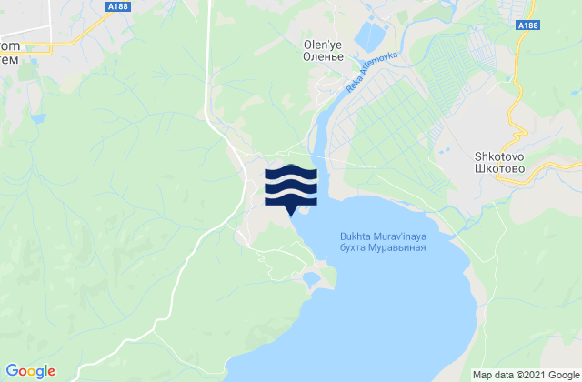 Artëm, Russiaの潮見表地図