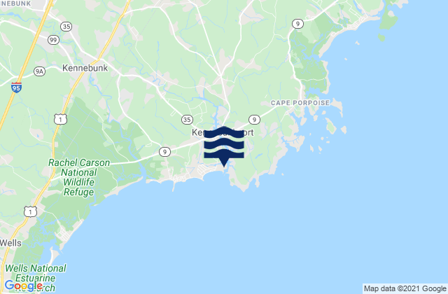 Arundel, United Statesの潮見表地図
