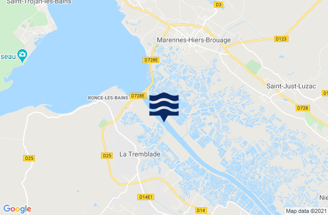Arvert, Franceの潮見表地図