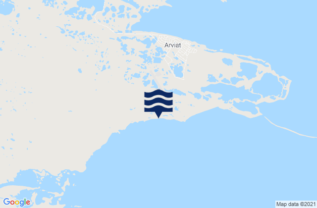 Arviat Airport, Canadaの潮見表地図