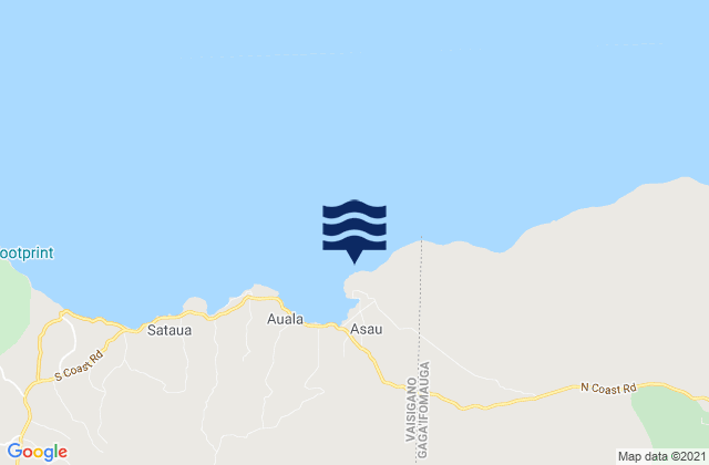 Asau Harbor, Samoaの潮見表地図