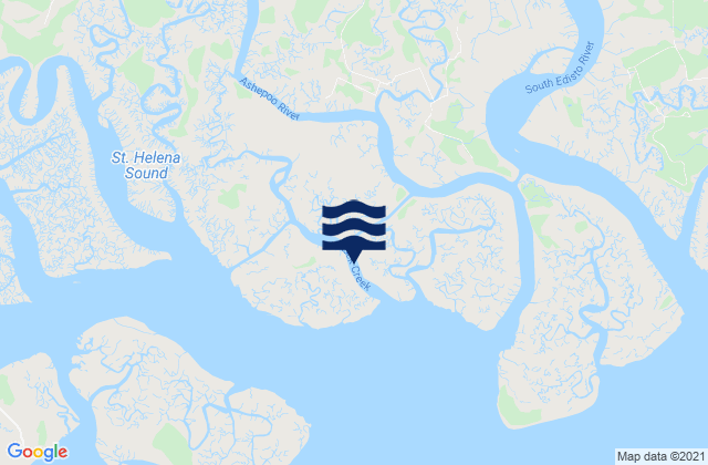 Ashepoo Coosaw Cutoff, United Statesの潮見表地図