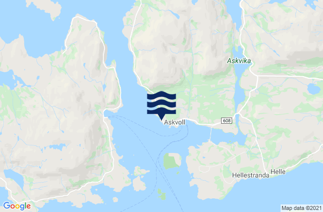 Askvoll, Norwayの潮見表地図