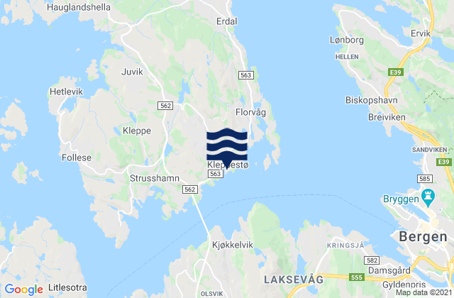 Askøy, Norwayの潮見表地図