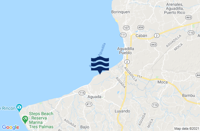 Asomante Barrio, Puerto Ricoの潮見表地図