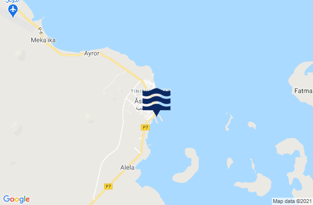 Assab, Eritreaの潮見表地図