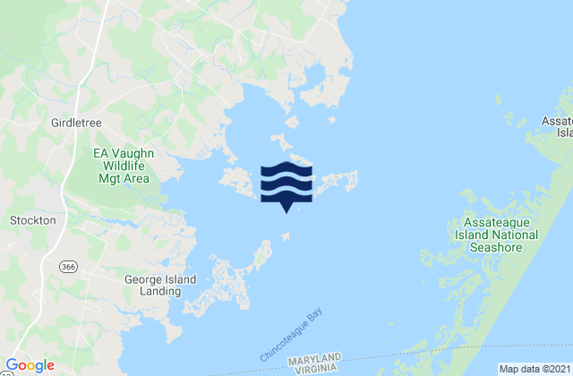 Assacorkin Island, United Statesの潮見表地図
