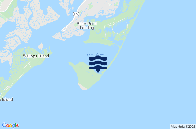 Assateague Beach (Toms Cove), United Statesの潮見表地図