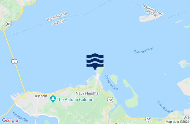 Astoria (Tongue Point), United Statesの潮見表地図