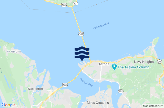 Astoria (port docks), United Statesの潮見表地図
