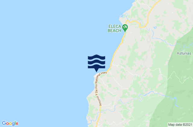 Asturias, Philippinesの潮見表地図