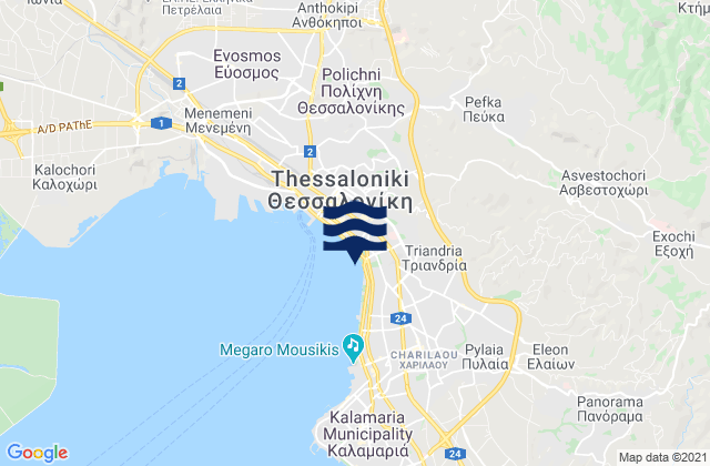 Asvestochóri, Greeceの潮見表地図
