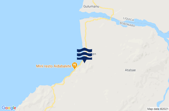 Atabae, Timor Lesteの潮見表地図