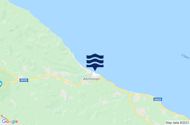 Atimonan, Philippinesの潮見表地図