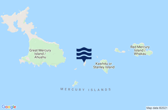 Atiu or Middle Island, New Zealandの潮見表地図