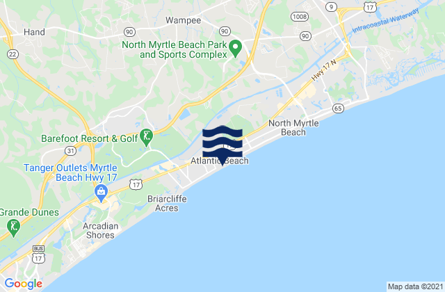 Atlantic Beach, United Statesの潮見表地図