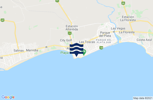 Atlántida, Uruguayの潮見表地図