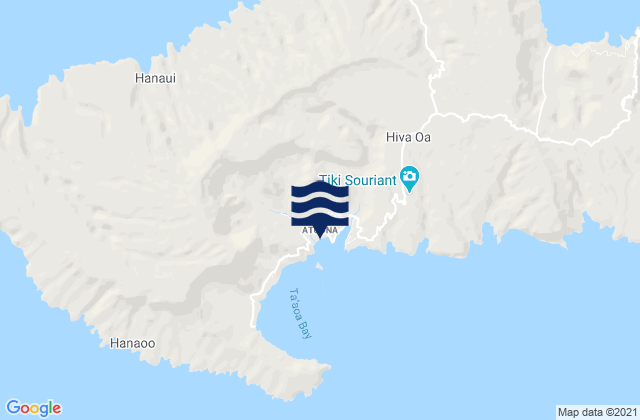 Atuona, French Polynesiaの潮見表地図