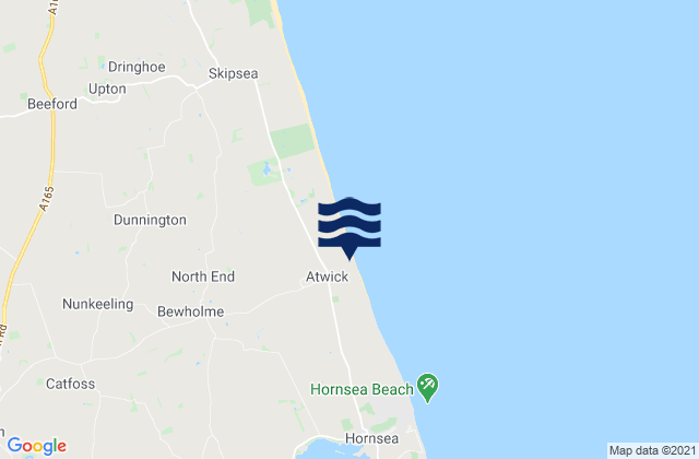 Atwick, United Kingdomの潮見表地図