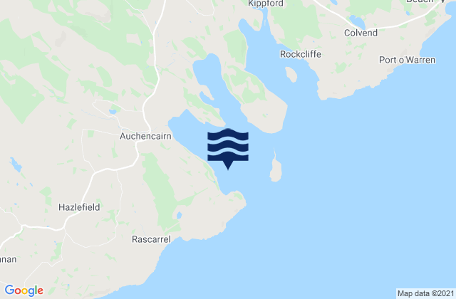 Auchencairn Bay, United Kingdomの潮見表地図