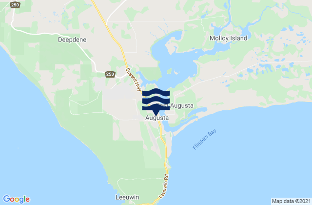 Augusta, Australiaの潮見表地図
