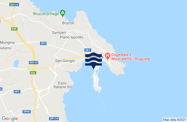 Augusta, Italyの潮見表地図