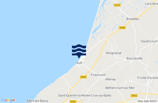 Ault, Franceの潮見表地図