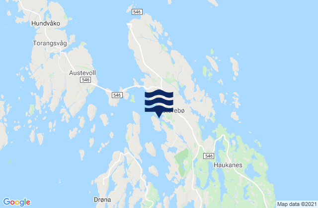 Austevoll, Norwayの潮見表地図