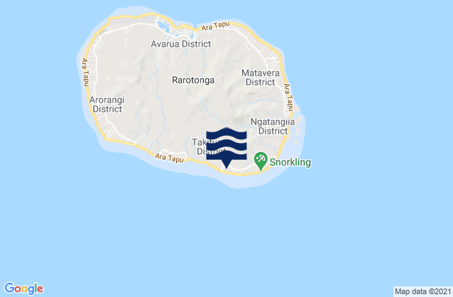 Avana, French Polynesiaの潮見表地図
