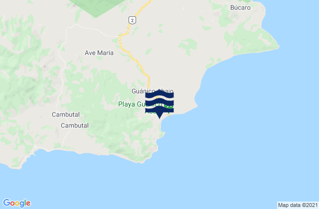 Ave María, Panamaの潮見表地図