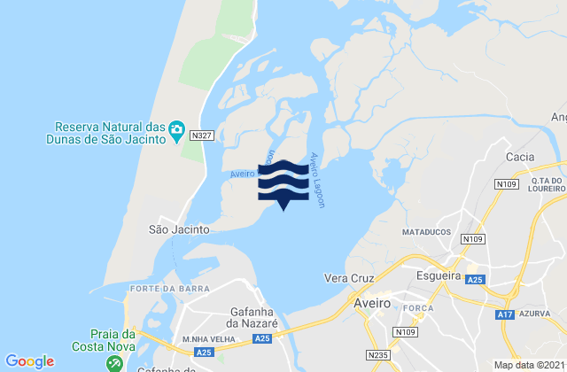 Aveiro, Portugalの潮見表地図