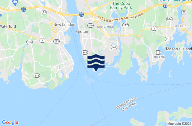 Avery Point, United Statesの潮見表地図